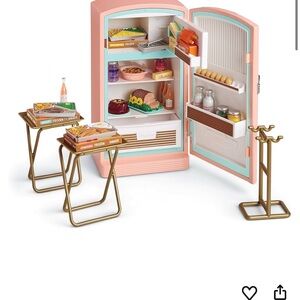 American Girl Doll Refrigerator & food set